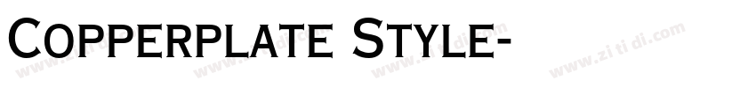 Copperplate Style字体转换